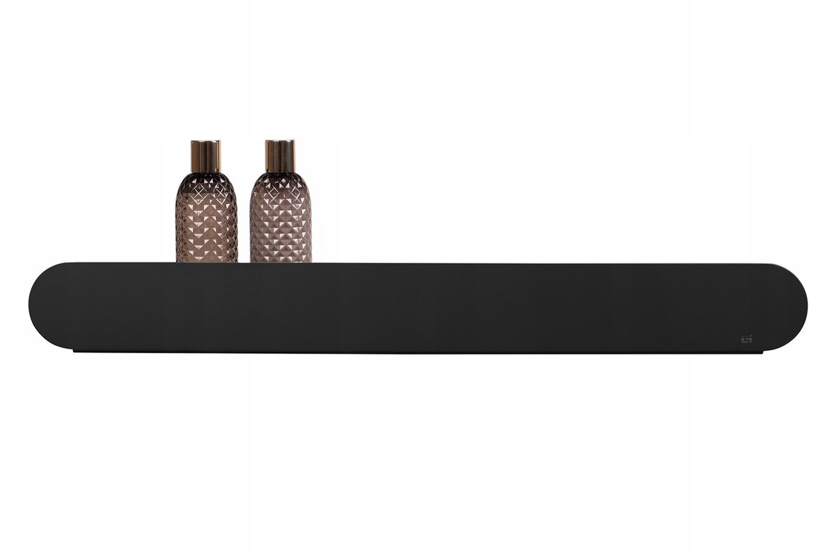 SlowDeco MONZA - Badkamerplank - 68 cm - Zwart - Aluminium