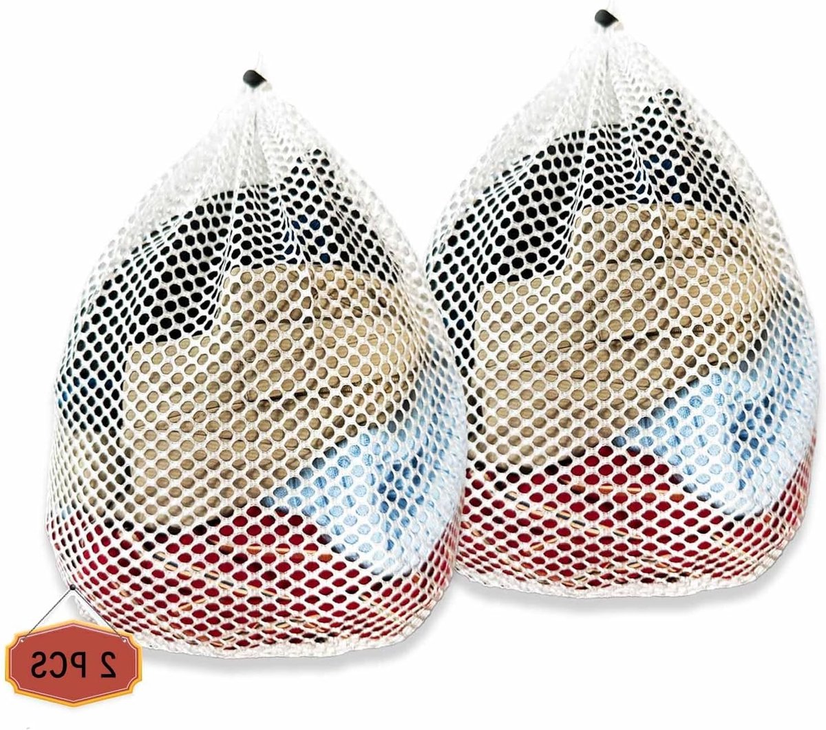 Wasmachine Wasnet, Herbruikbare Waszak 50 x 60 cm, Klein met Koordstopper, Beschermt Kleding en Voorkomt Vervorming tijdens het Wassen