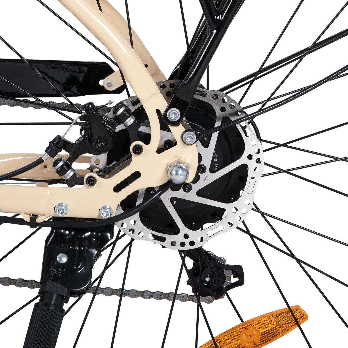 HILAND Rhythm elektrische stadsfiets - 26 inch - 250W motor - Geel thumbnail 4