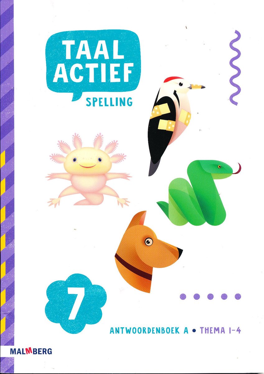 Taal Actief versie 5 Antwoordenboek A Spelling groep 7