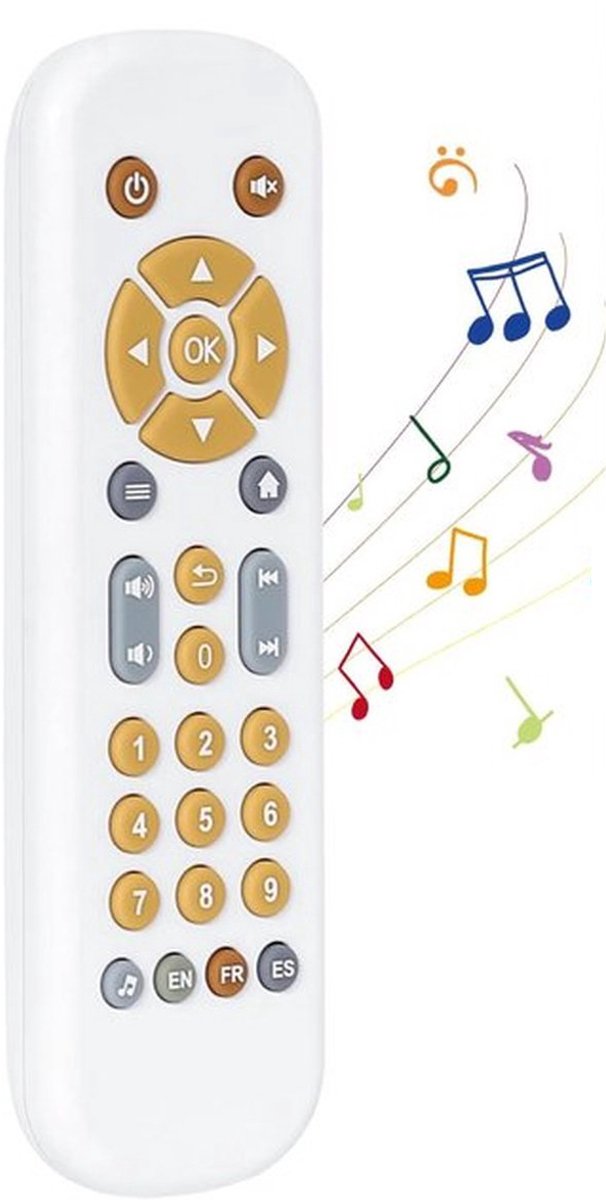 Speelgoed Met Afstandsbediening Voor De Baby-TV, Meertalig Muziekspeelgoed Voor Baby's Met Cijferleesfunctie, Babyspeelgoed Met Geluiden, Educatief Speelgoed Voor Baby's Vanaf 6 Maanden (Wit)
