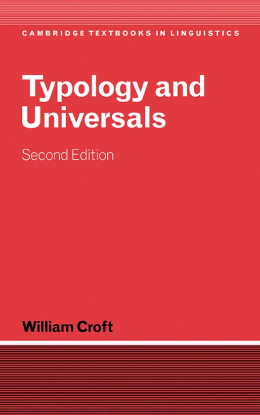 Cambridge Textbooks in Linguistics- Typology and Universals - cover