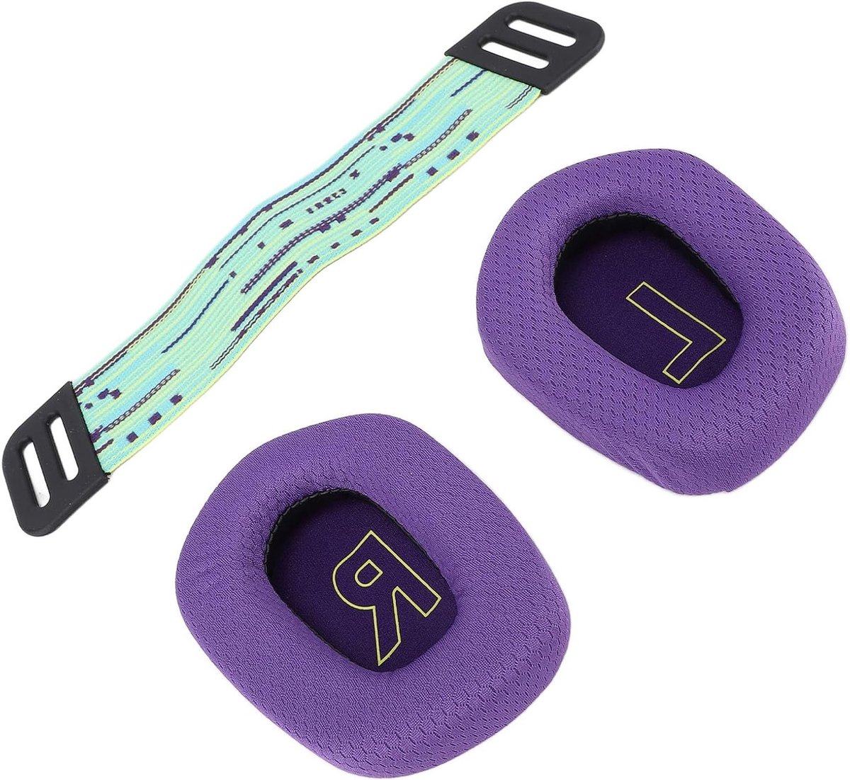 Comfortabele Earpads van Ademend Mesh en Geheugenfoam, Vervangende Oorkussens voor Gaming Headsets zoals G733 en G335, Paars