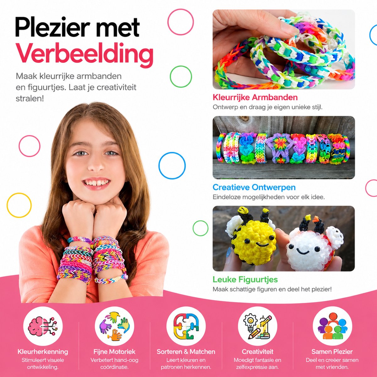 BOTC Loombandjes Starterspakket - 32 Kleuren - 2750-Delig - Loomelastiekjes - Loomen - Loom Pakket — cadeau in Spellen & Speelgoed - foto 6