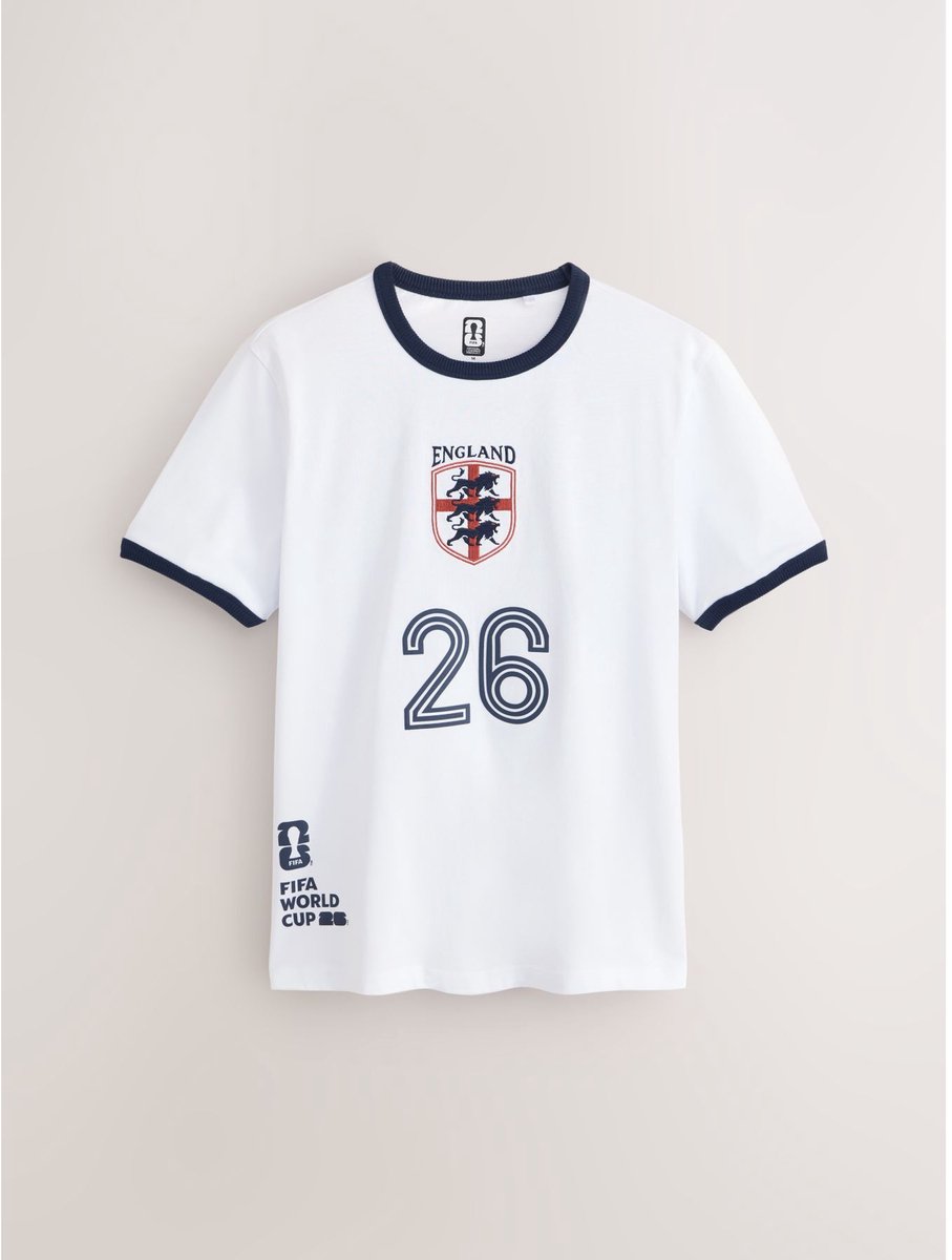 Next - Heren - Voetbalshirt met ringerprint - Wit