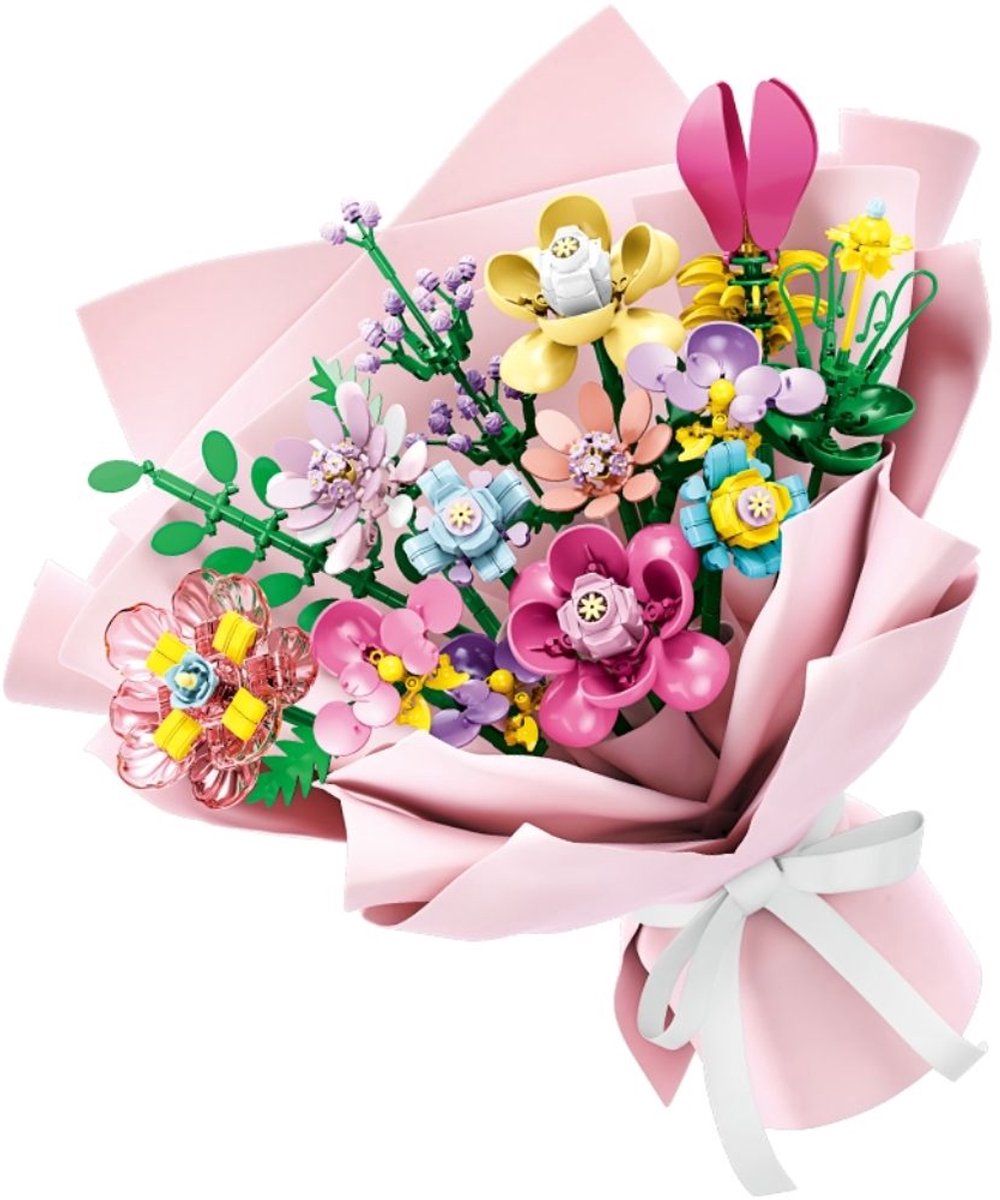 Woma 11160 Plukboeket bloemen bouwset | Botanical Flowers Collection 2026 modelbouw | Classic Creator speelgoed bouwpakketten voor volwassenen & kinderen | DIY icons kunstbloemen bloemenpracht geschikt voor Lego | bouwdoos met 726 bouwstenen