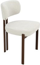 Chaise de salle à manger Myra - Design Japandi - Tissu structuré beige - Zetelsenbedden
