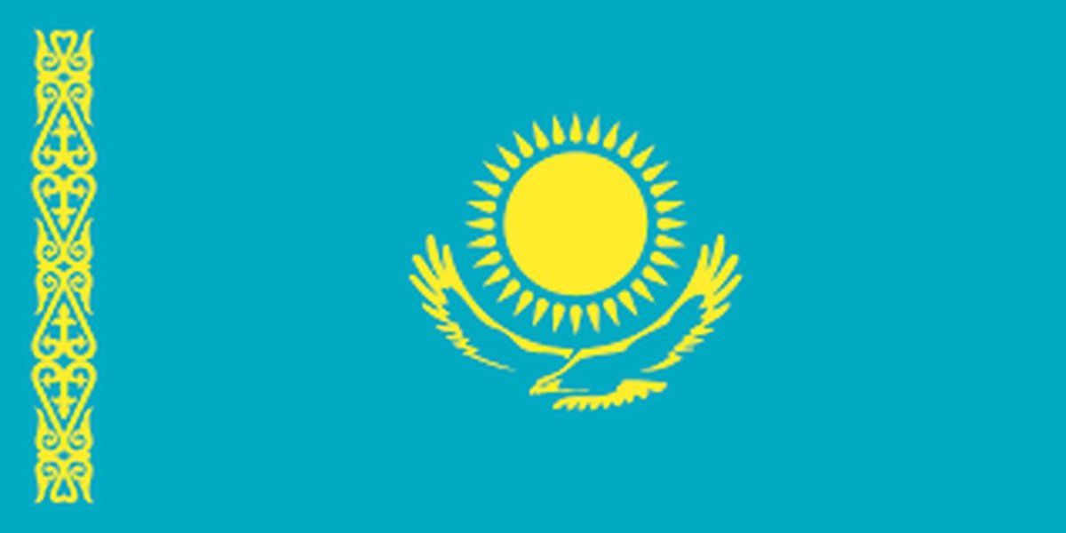 Nienhuis Montessori stoffen vlag Kazachstan