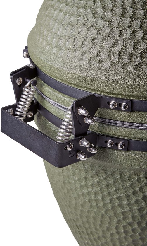Moddern Original Kamado - aluminium marmer-look poten met wielen met rem - 8 tot 12 personen - Green van Merkloos — afbeelding 5
