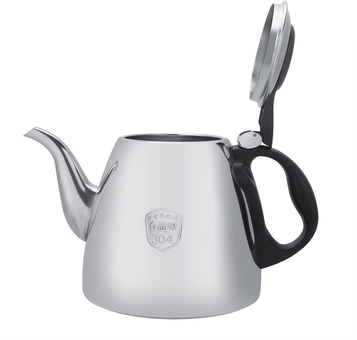 Dailygoody - Theepot Theeketel - Roestvrijstalen theepot met fluitfunctie - Hittebestendig handvat - 1,2 Liter - Vaatwasserbestendig - Geschikt voor f...