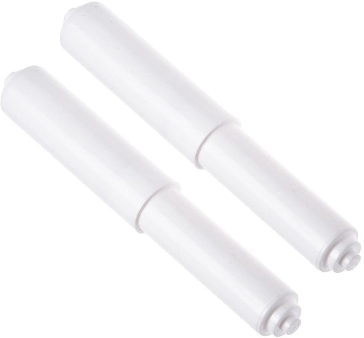 TOVBMUP Verstelbare toiletpapierhouder - 2 stuks - wit - plastic