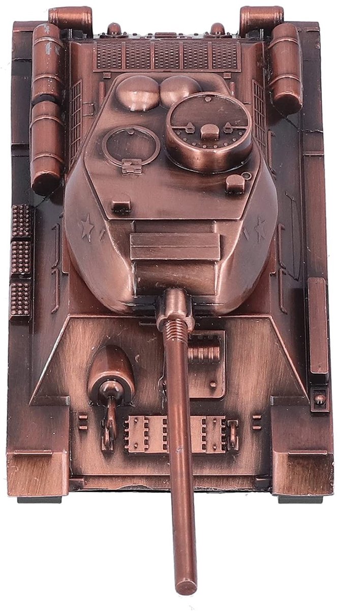 Pantsermodel - 3D metalen tank - Decoratieve zinklegering - Roodbrons - Multifunctionele decoratie - Geschikt voor verzamelingen