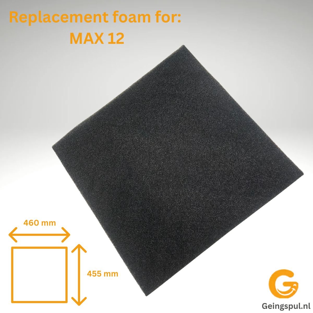 Vervangend speakerschuim – geschikt voor D&B MAX 12 – 460×455 mm – Niet origineel
