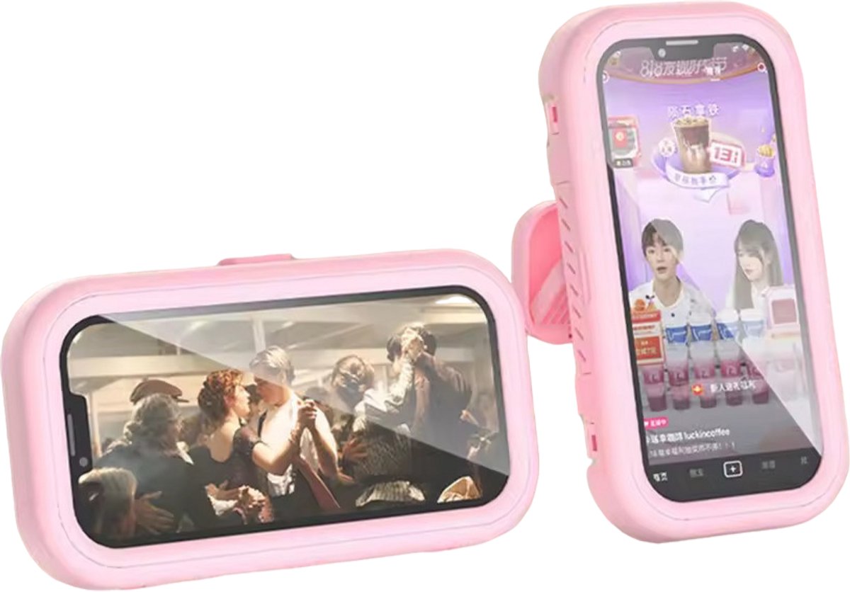 Telefoonhouder Douche - Waterdicht - Draaibaar - Roze - Bad