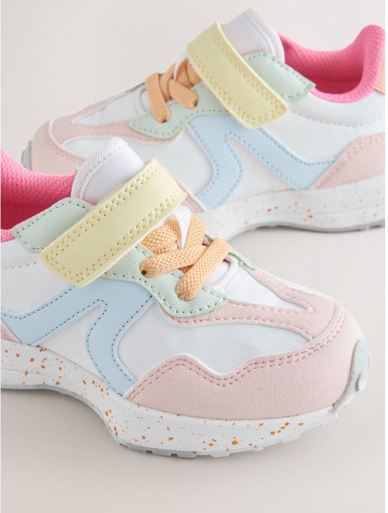 Next - Meisjes - Sneakers met klittenbandsluiting en elastische veters - Wit