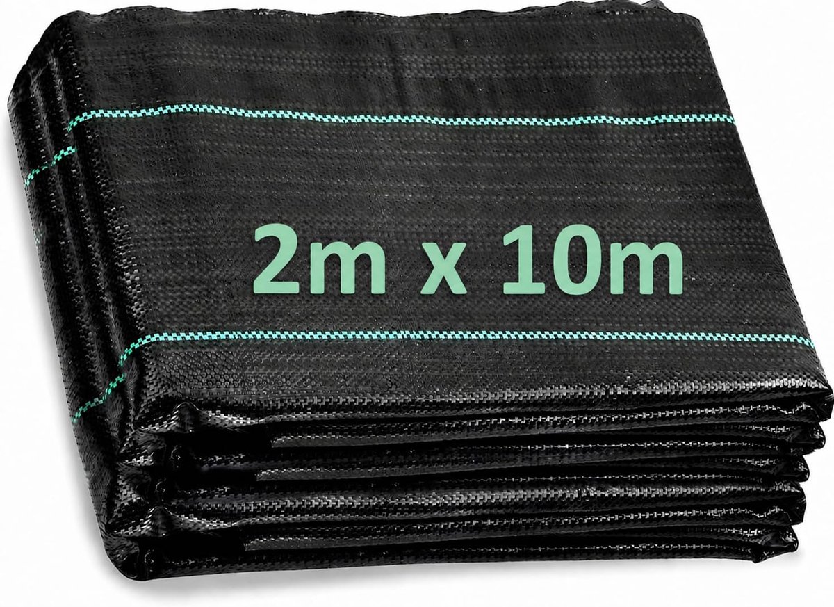 Worteldoek - Grondzeil - grondbedekkende onkruidwerende folie - 2m x 10m - tuindoek voor onkruidbestrijding - Gronddoek - Snijbaar