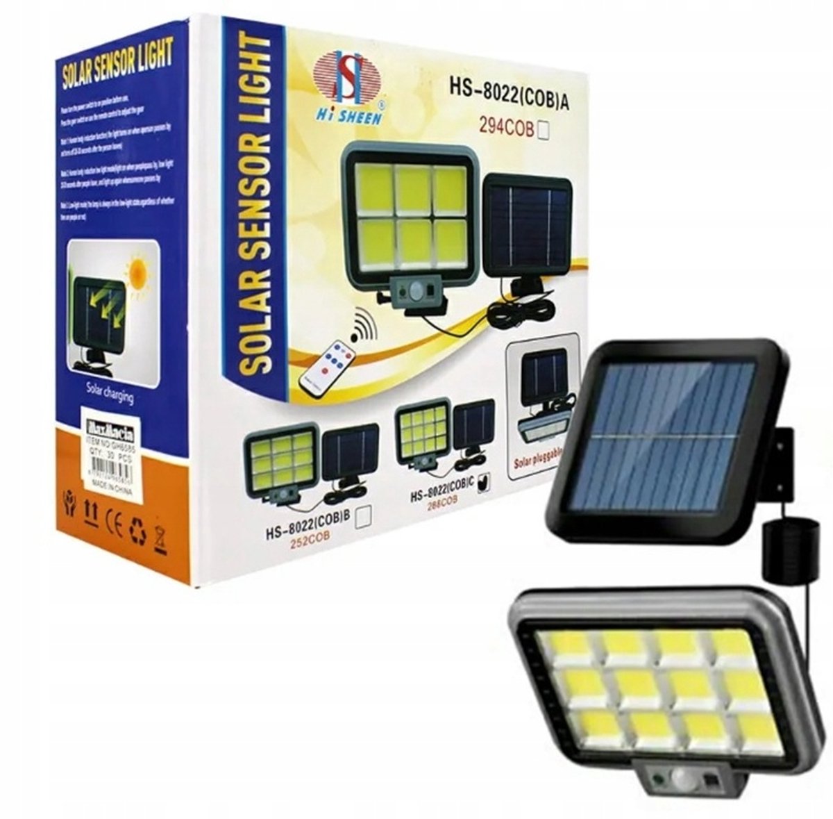 Solar Buitenlamp met bewegingssensor - 288 LED's - Buitenverlichting op zonne-energie - Waterdicht