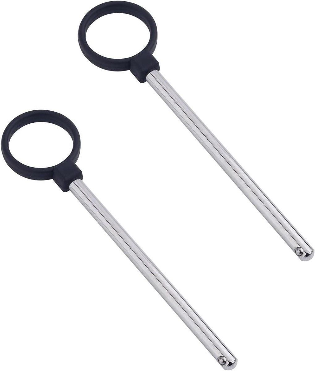 Gewichtstapelpen Ringvormig - Verlengpin Gym - Fitnessapparatuur Gebruik - Verchroomd Koolstofstaal - 095cm Diameter - Zwart Zilver