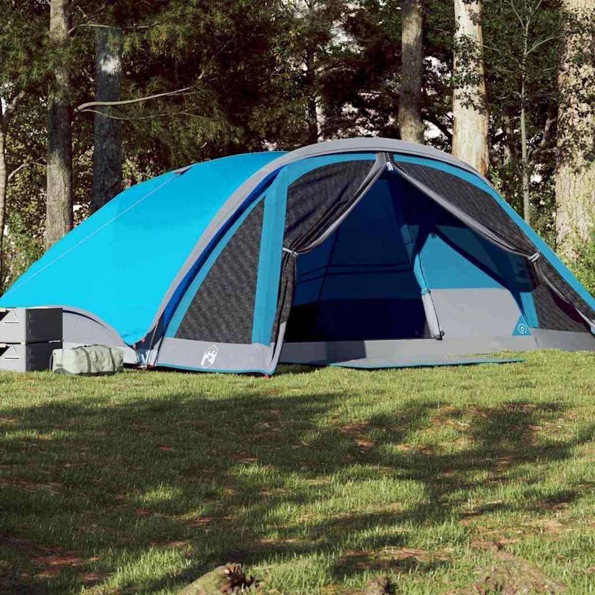 Grote Familietent - Kampeertent Outdoor - Kamperen en Reizen - Waterdicht en Winddicht - 6 Persoons - Groen