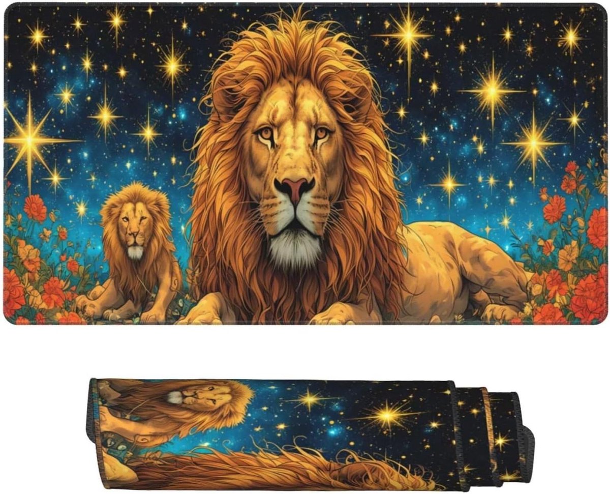 XXL Muismat - Bureauonderlegger - Gamen en werken - Waterdicht en wasbaar - 120x60 cm - Sterrenhemel