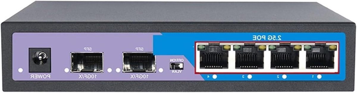 Netwerk Switch - Ethernet POE - Netwerk Uitbreiding - 2.5G Snelheid - 4 of 8 poorts - Zwart