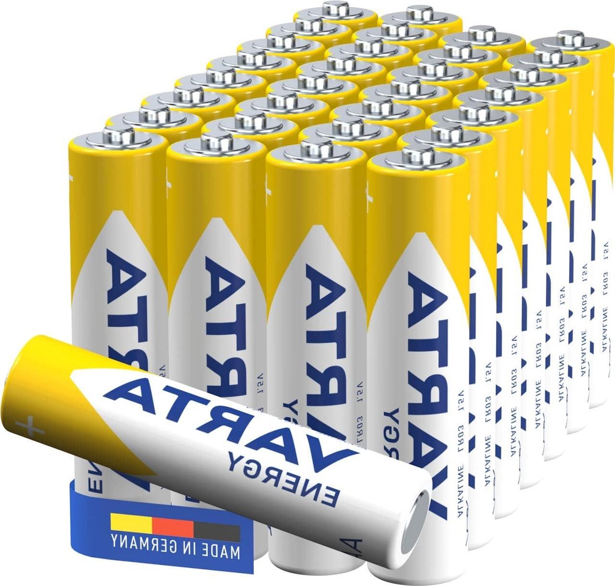 AAA Batterijen - Micro Alkaline - Apparaten Voeden - Gemaakt in Duitsland - 30 Stuks - Zilver