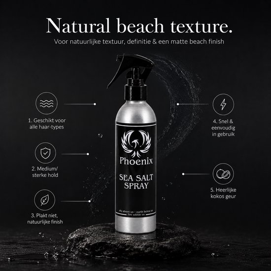 Phoenix Sea Salt Spray - Medium/Strong Hold - Beach Look - 250ml