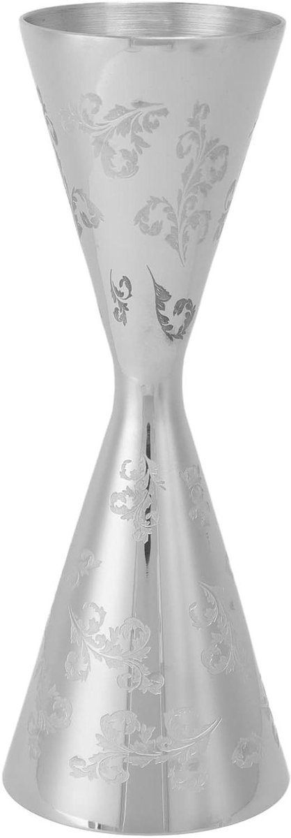 Cocktail Jigger - Maatbeker Bar - Cocktails Maken - Dubbelzijdig Ontwerp - 60/90ml - Zilver