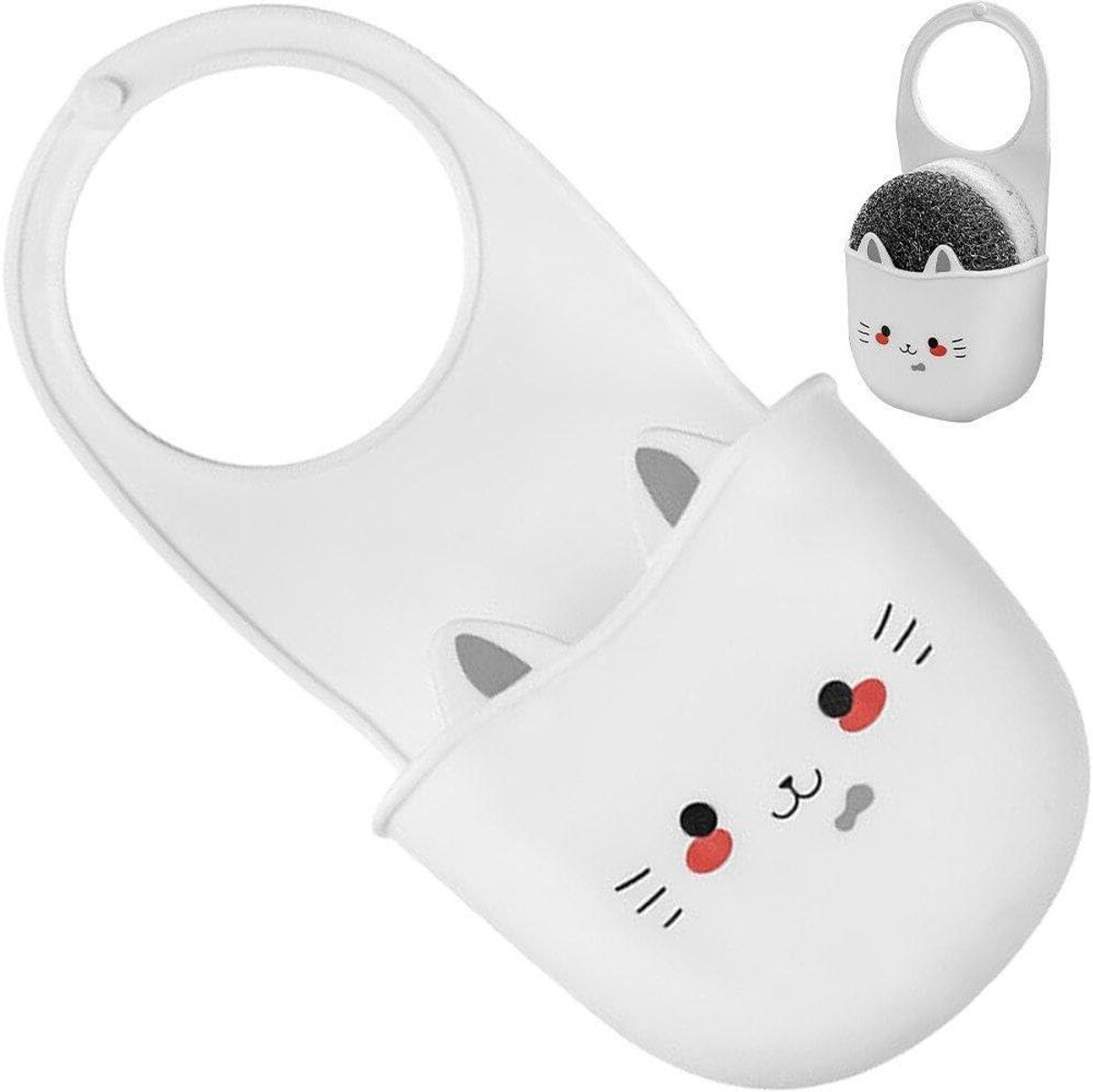Spons Houder - Kraan Organizer - Aanrecht Opruimen - Geventileerde Afvoer - 8x18 cm - Grijs