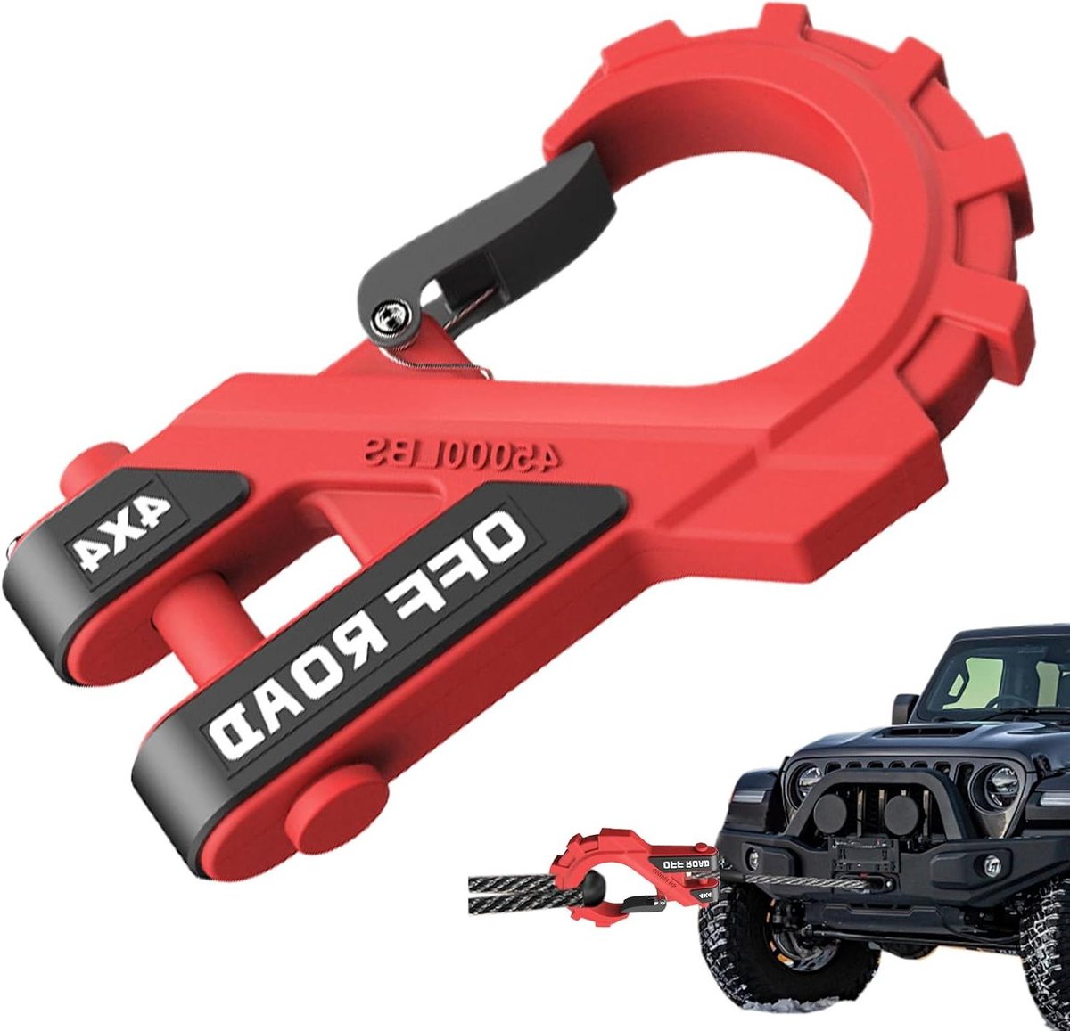 Windhaak Kettinghaak - Glijhaak Aanhanger - Voertuigen Vervoeren - 20 Ton Draaglast - 3/8 Inch - Rood