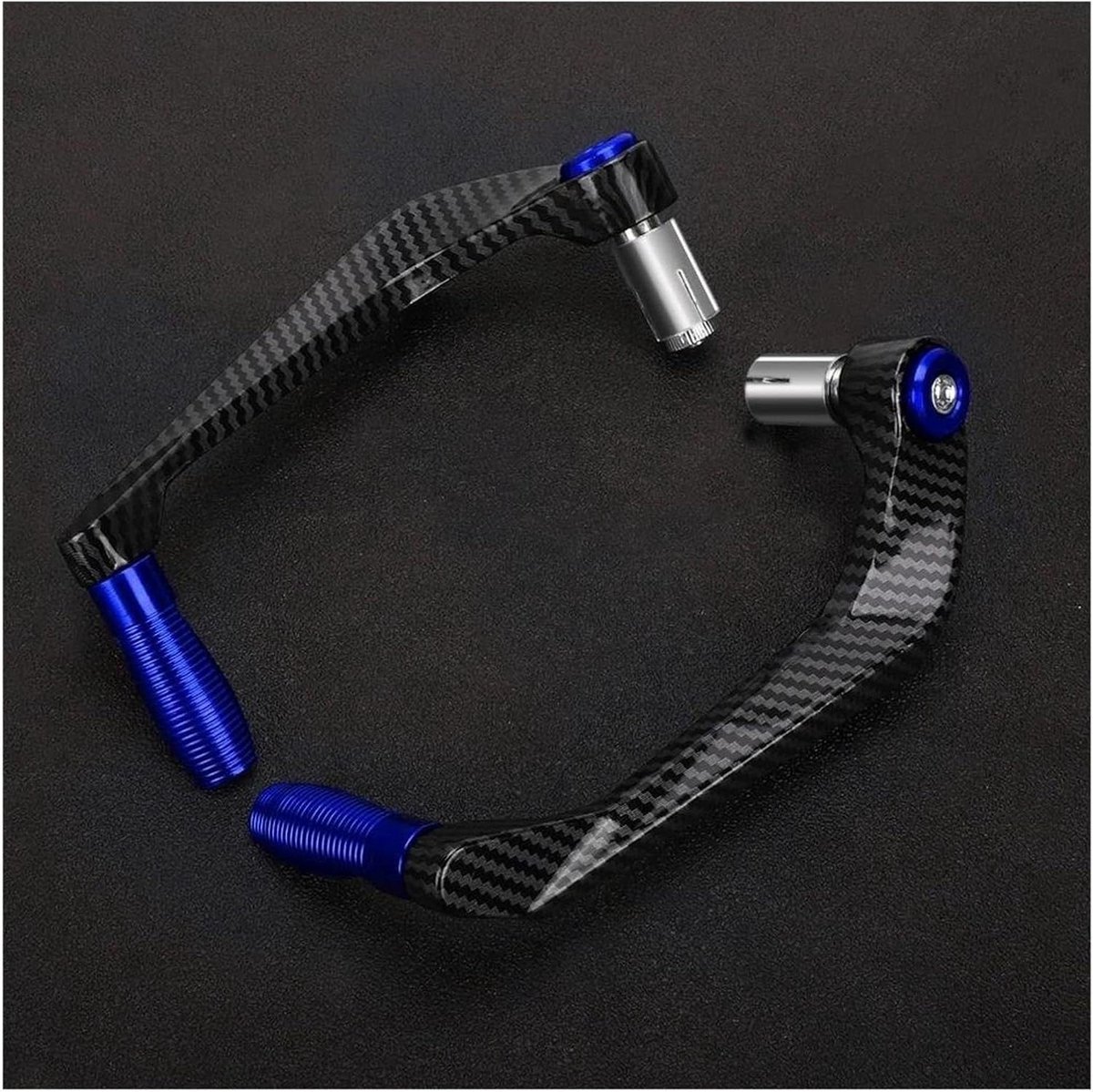 Motorfiets Handbeschermers - Stuur Covers - Motorrijden Bescherming - CNC Aluminium Legering - 22mm Stuur - Blauw