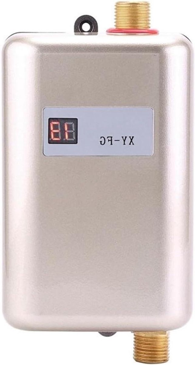 Elektrische Boiler - Doorstromer Waterverwarmer - Direct Warm Water - LCD Temperatuurweergave - 3400W - Roze