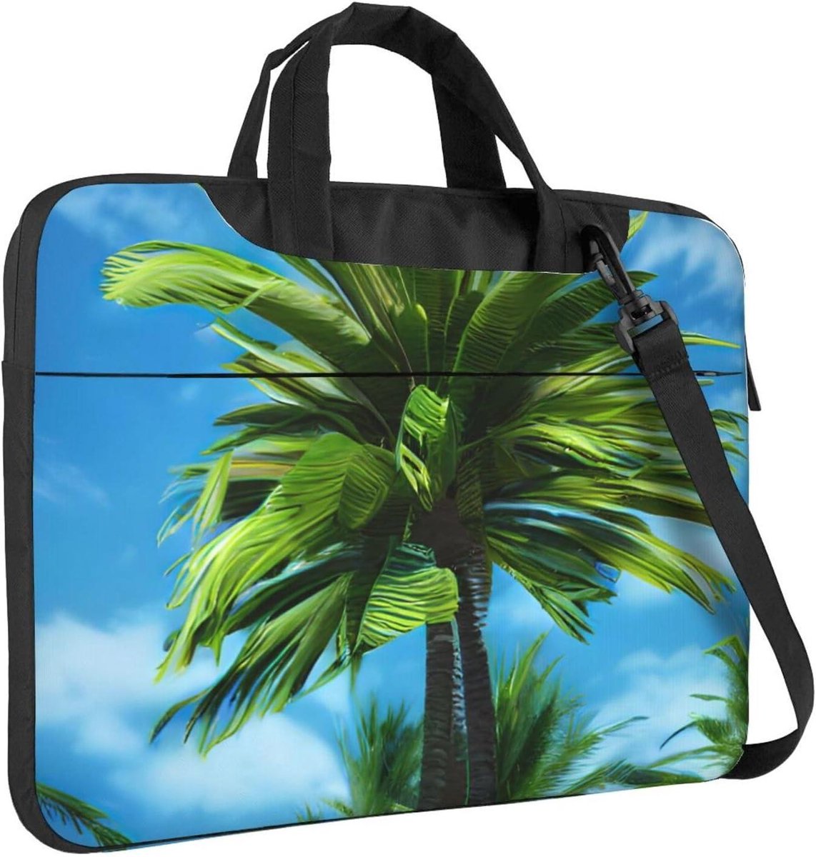 Laptoptas - Schoudertas Computer - Zakelijk Reizen - Waterafstotend Oxford - Tot 15.75" - Zwart