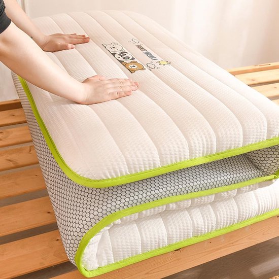 Japanse futonmatras - Vloermatras opvouwbaar - Comfortabel slapen - Schuim met hoge dichtheid - 80x190 cm - Wit — afbeelding 2