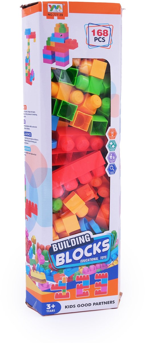 Zoem - 168-delig - Bouwblokjes - Bouwstenen - 168 stuks - DIY - Blokjes - Bouwen - Kado - Cadeau - Verjaardag - Sinterklaas - Kerst
