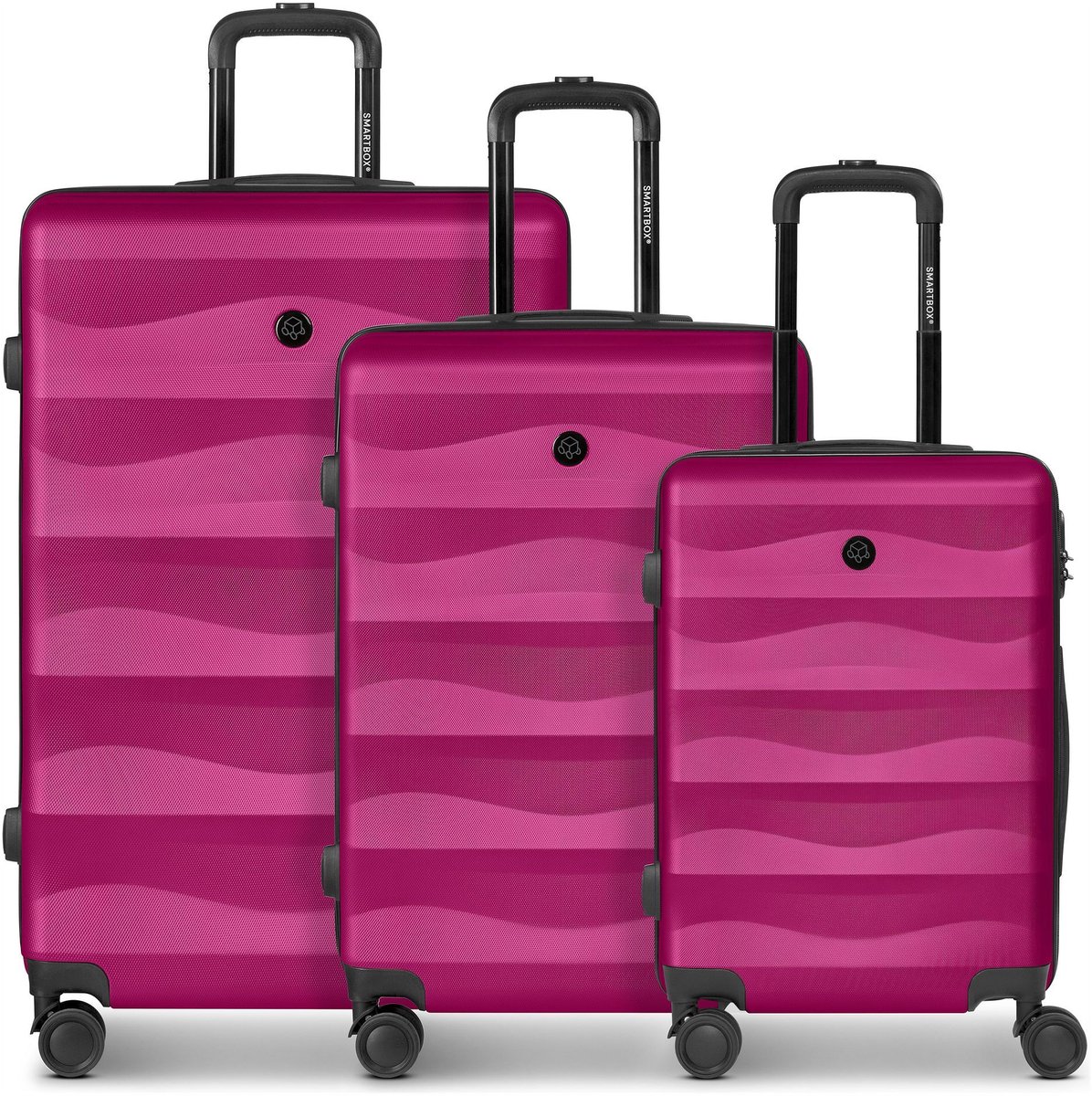 Smartbox Edition 03 4 wielen Kofferset 3-delig - Harde bagage - Combinatieslot - pink