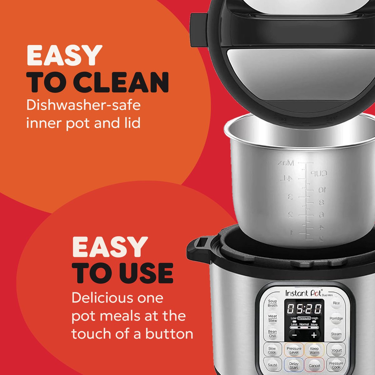 Instant Pot Duo Multicooker 3L 700W Zwart - afbeelding 3