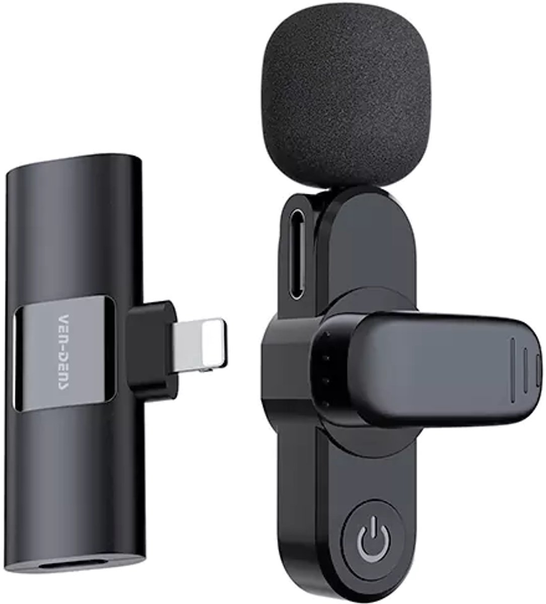 Ven-Dens Draadloze microfoon voor livestreaming/zingen/geluidseffect met nagalm in de buitenlucht.