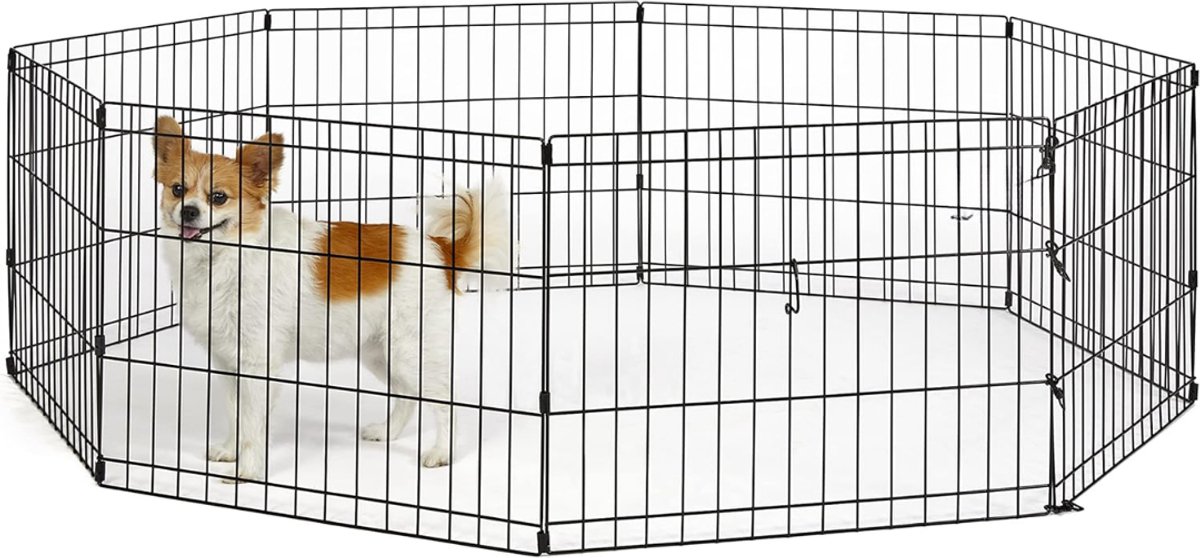 AHD® Puppyren - Hondenren - konijnenren - Dierenren - Zwart - 158cm x 158cm x 46cm