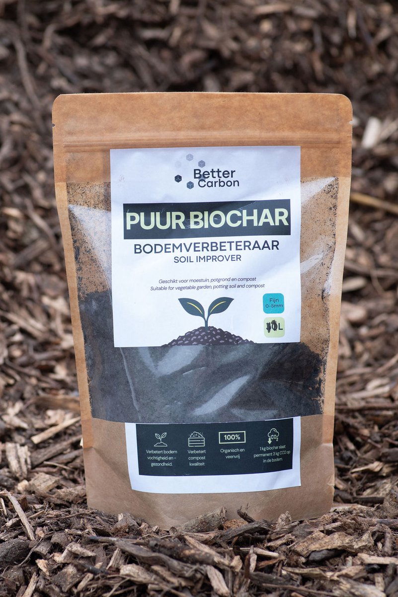 Better Carbon Biochar Bodemverbeteraar - 1L - Geproduceerd In Nl