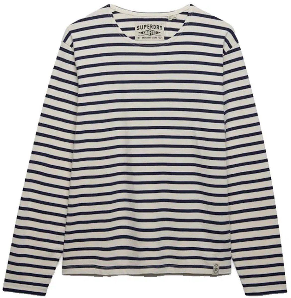 Superdry The Merchant Store Gestreept Shirt met Lange Mouwen Heren Tops Wit