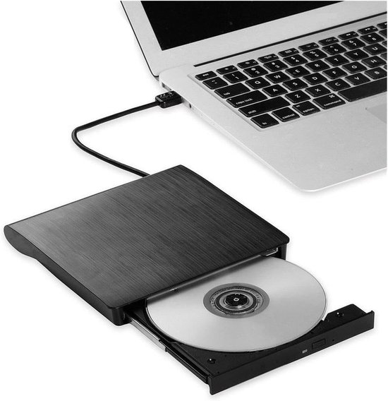 Externe DVD Brander - CD Writer - Films Kijken - Snelle USB 3.0 - Draagbaar Slim - Zwart — afbeelding 3