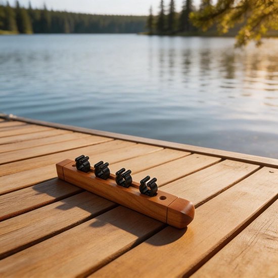 Zwembad Keu Rek - Houten Houder - Biljart Ordenen - Elegant Ontwerp - 270 mm Lengte - Geel — afbeelding 5