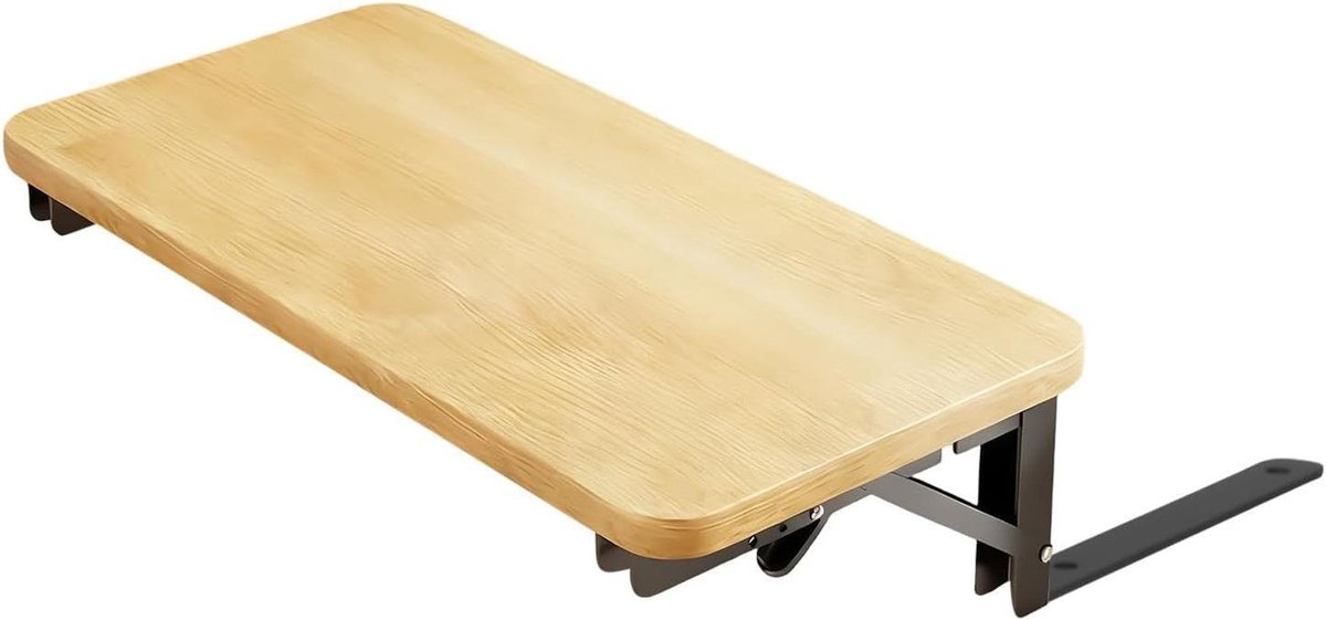 Bed Plank - Nachtkastje Organizer - Bed Opslag - Opvouwbaar Antislip - 30x20x135cm - Houtkleur