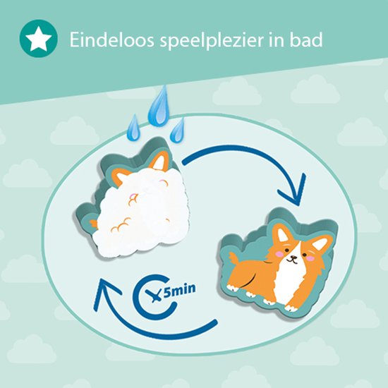 SES - Tiny Talents - Badspeelgoed - Honden wassen - na 5 minuten opnieuw te gebruiken - Speelgoed 1 jaar van SES — afbeelding 5