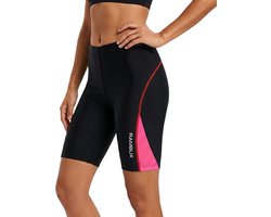 RAMBUX® - Fietsbroek Dames met Zeem - MTB Broek - Zwart Roze - Mountainbike - Fietskleding Short - Sportbroek - Maat M