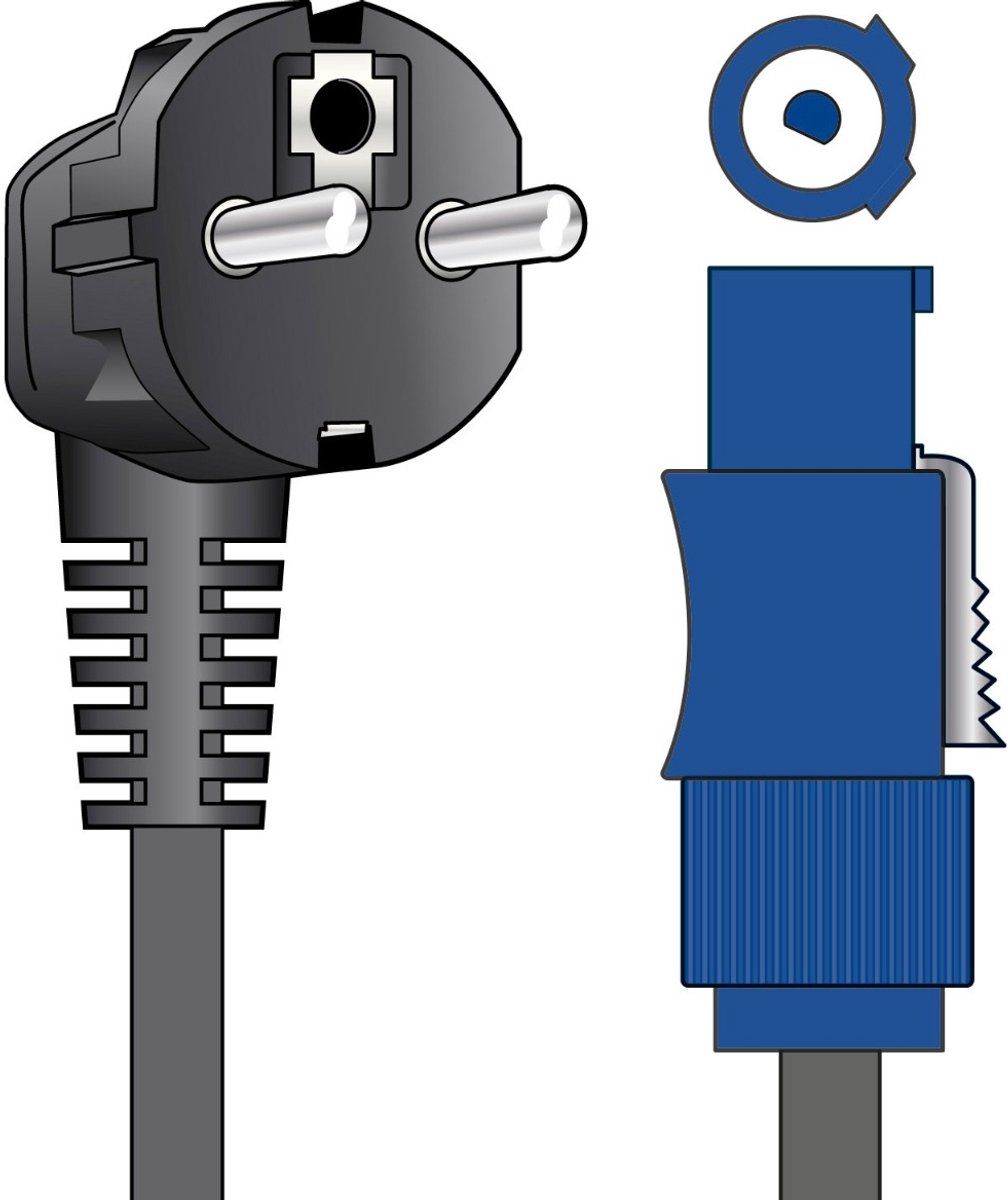 Citronic Powercon netstroom kabel voor geluid en licht 1,5 meter