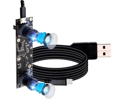 Dubbele Lens USB Camera - Stereo VR Webcam - 3D Computervisie - 2 Megapixel HD 1080P - 100 Graden Lens