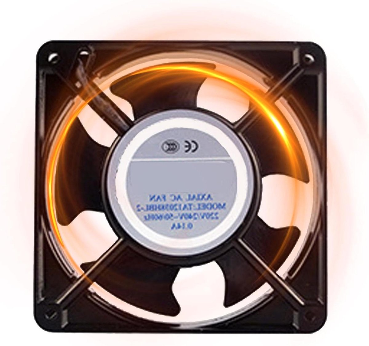 Ventilatorkachel Houtkachel - Oven Ventilator - Warmte Verdelen - Hittebestendig Aluminium - 12 x 1.2 cm - Zwart