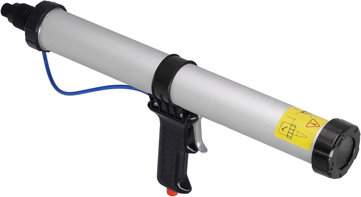 Kitspuit Aluminium - Kitpistool Lijmpistool - Bouwdecoratie Afwerking - Grote Capaciteit - 600 ml - Aluminiumkleur